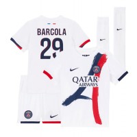 Fotbalové Dres Paris Saint-Germain Bradley Barcola #29 Dětské Venkovní 2024-25 Krátký Rukáv (+ trenýrky)